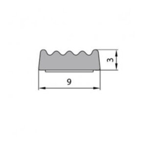 Glerjunarborði 9x3mm Sv 150m