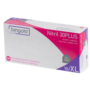 Nitril BINGOLD 50+bláir XL 100 stk