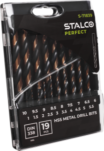 Járnbor HSS-G DIN338 Sett 1,0-10,0mm 19s