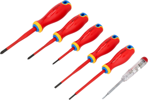 Skrúfjárnasétt Rafvirkja 6stk S2