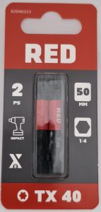Skrúfbitar RED TX40-50mm 2stk í pk
