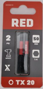 Skrúfbitar RED TX20-50mm 2stk í pk