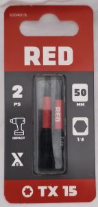 Skrúfbitar RED TX15-50mm 2stk í pk