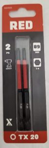 Skrúfbitar RED TX20-89mm 2stk í pk