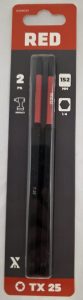 Skrúfbitar RED TX25-152mm 2stk í pk